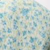 Short sleeve sweater in cotton blend White/Blue