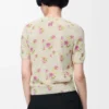 Short sleeve sweater in cotton blend White/Pink Short sleeve sweater in cotton blend White/Pink