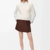Short sleeve sweater in mohair blend White Short sleeve sweater in mohair blend White