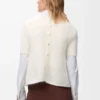 Short sleeve sweater in mohair blend White Short sleeve sweater in mohair blend White