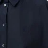 Short sleeve trapeze shirt in cotton Navy Blue Short sleeve trapeze shirt in cotton Navy Blue