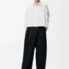 Short sleeve trapeze shirt in cotton White Short sleeve trapeze shirt in cotton White