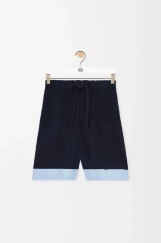 Shorts in cotton Dark Navy/Light Blue
