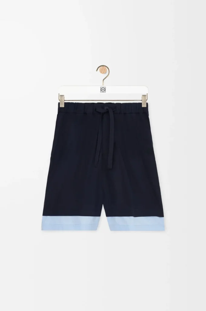Shorts in cotton Dark Navy/Light Blue Shorts in cotton Dark Navy/Light Blue
