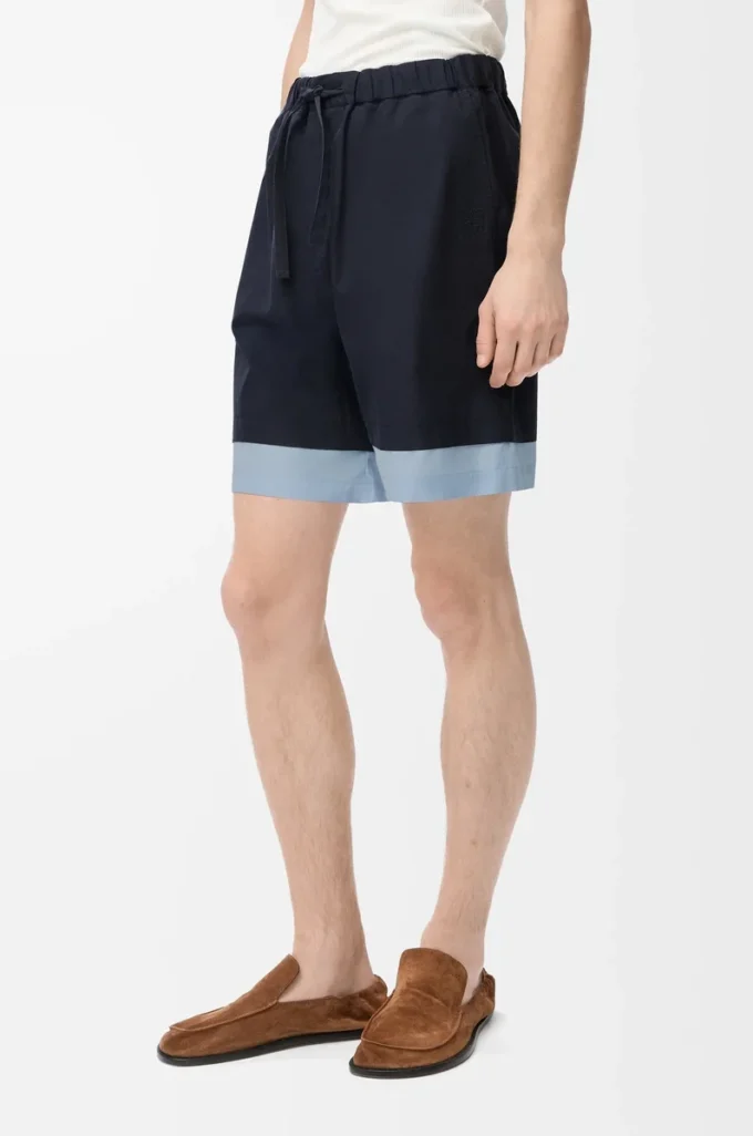 Shorts in cotton Dark Navy/Light Blue Shorts in cotton Dark Navy/Light Blue