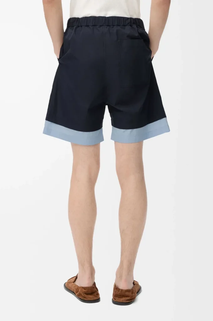 Shorts in cotton Dark Navy/Light Blue Shorts in cotton Dark Navy/Light Blue