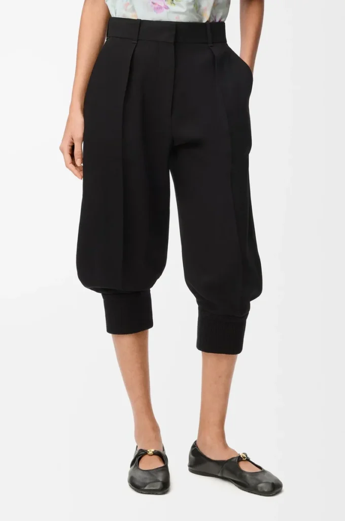 Shorts in stretch viscose blend Black Shorts in stretch viscose blend Black
