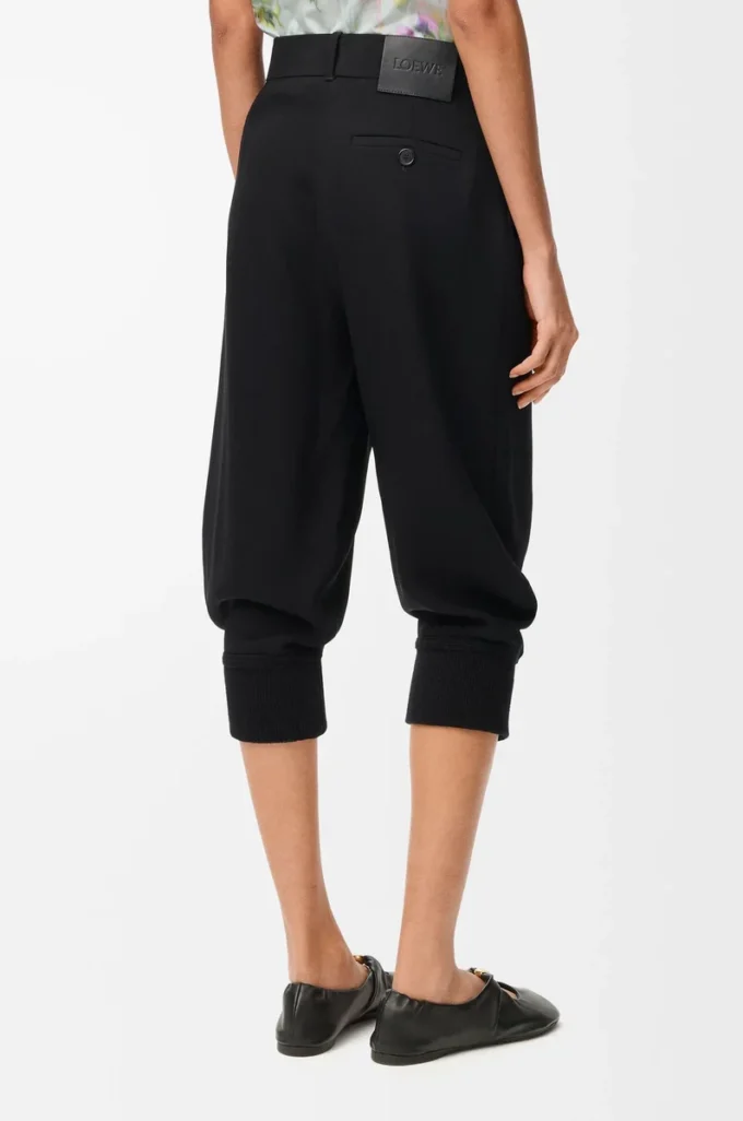 Shorts in stretch viscose blend Black Shorts in stretch viscose blend Black