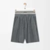 Shorts in wool blend Grey Melange/White