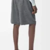 Shorts in wool blend Grey Melange/White