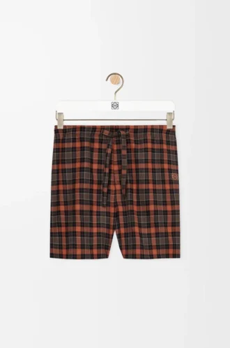 Shorts in wool blend Orange/Black