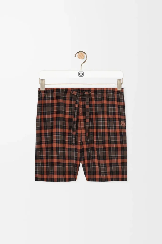 Shorts in wool blend Orange/Black