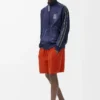 Shorts in wool blend Orange/White