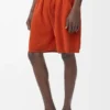 Shorts in wool blend Orange/White