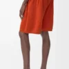 Shorts in wool blend Orange/White
