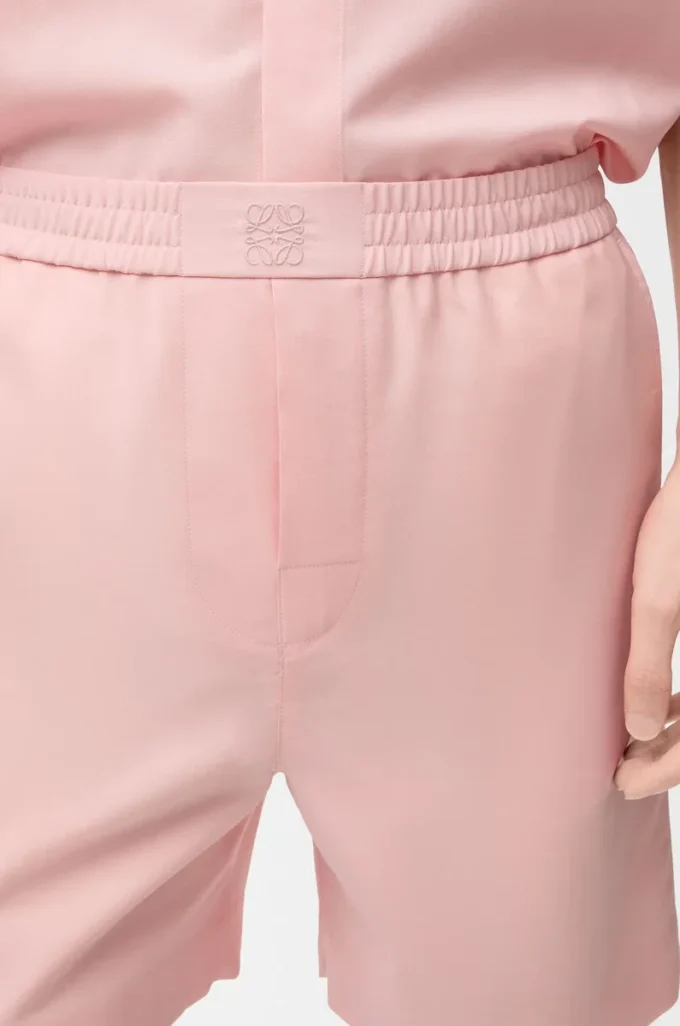 Shorts in wool Coral