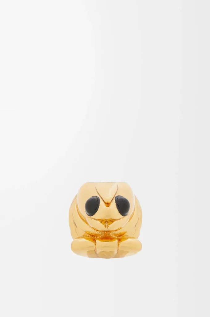 Shrimp dice in metal Gold Shrimp dice in metal Gold
