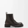 Sierra combat ankle boot in brushed-off calfskin Dark Brown Sierra combat ankle boot in brushed-off calfskin Dark Brown