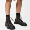 Sierra combat ankle boot in brushed-off calfskin Dark Brown Sierra combat ankle boot in brushed-off calfskin Dark Brown