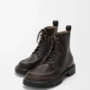 Sierra combat ankle boot in brushed-off calfskin Dark Brown Sierra combat ankle boot in brushed-off calfskin Dark Brown