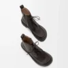 Sierra combat ankle boot in brushed-off calfskin Dark Brown Sierra combat ankle boot in brushed-off calfskin Dark Brown