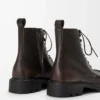Sierra combat ankle boot in brushed-off calfskin Dark Brown Sierra combat ankle boot in brushed-off calfskin Dark Brown