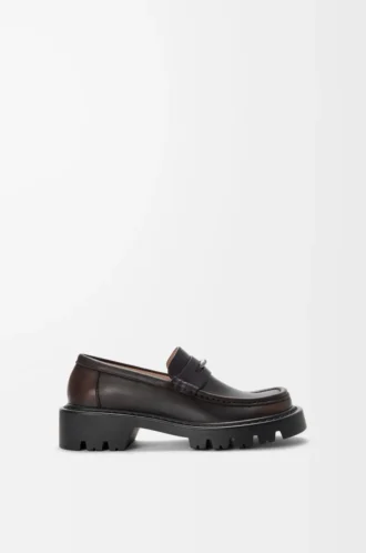 Sierra loafer in brushed-off calfskin Dark Brown