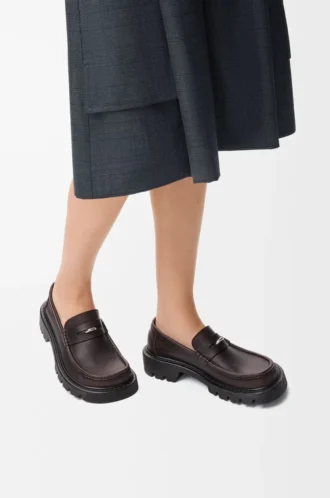 Sierra loafer in brushed-off calfskin Dark Brown