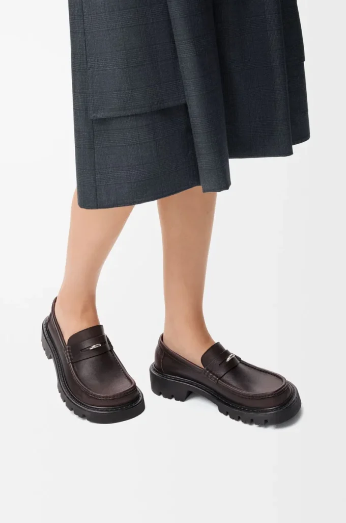 Sierra loafer in brushed-off calfskin Dark Brown Sierra loafer in brushed-off calfskin Dark Brown