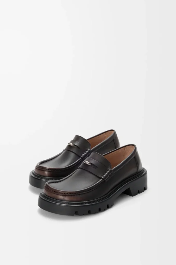Sierra loafer in brushed-off calfskin Dark Brown Sierra loafer in brushed-off calfskin Dark Brown