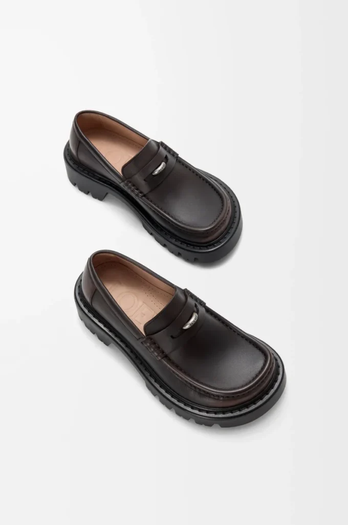 Sierra loafer in brushed-off calfskin Dark Brown Sierra loafer in brushed-off calfskin Dark Brown