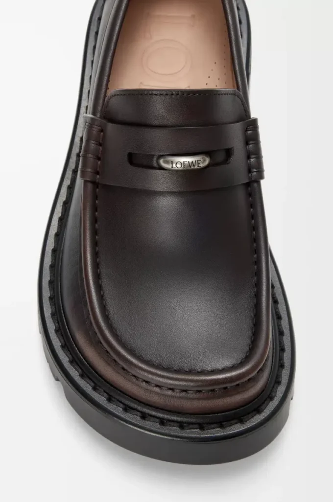 Sierra loafer in brushed-off calfskin Dark Brown Sierra loafer in brushed-off calfskin Dark Brown
