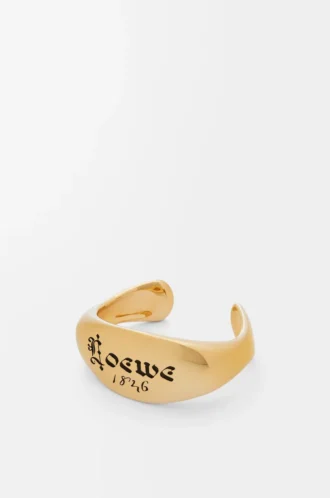 Signet cuff in sterling silver Gold