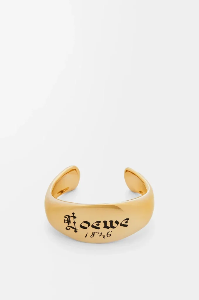 Signet cuff in sterling silver Gold Signet cuff in sterling silver Gold