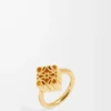 Single Anagram ring in sterling silver Gold