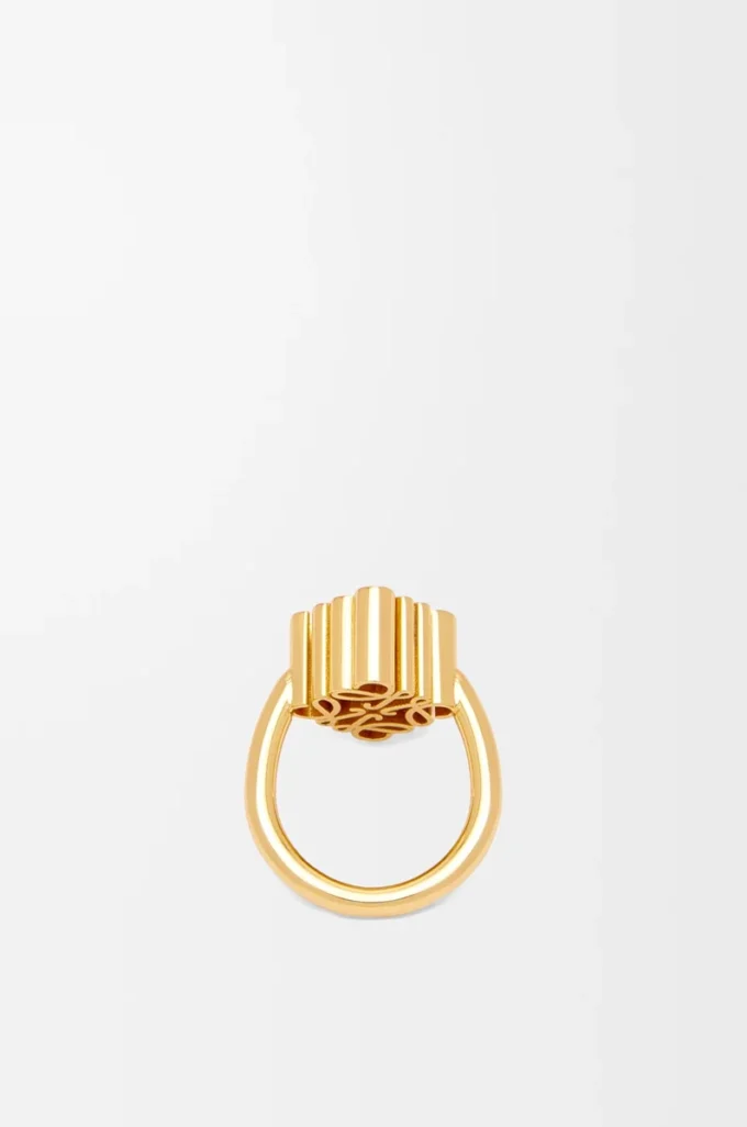 Single Anagram ring in sterling silver Gold