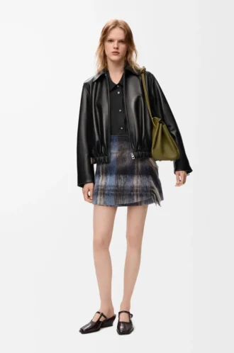 Skirt in mohair and wool blend Blue/Multicolor