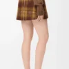 Skirt in mohair and wool blend Yellow/Multicolor