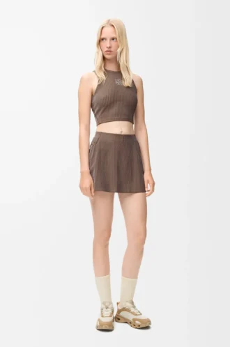 Skirt in technical jersey Brown/Pink Skirt in technical jersey Brown/Pink