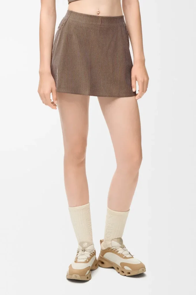 Skirt in technical jersey Brown/Pink Skirt in technical jersey Brown/Pink