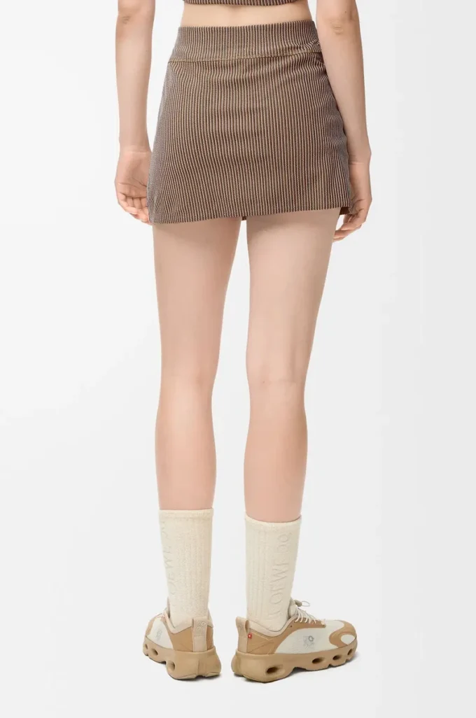 Skirt in technical jersey Brown/Pink Skirt in technical jersey Brown/Pink