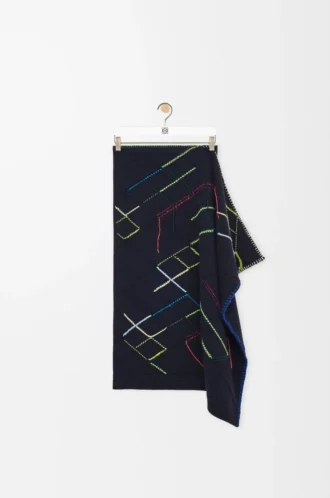 Skirt in wool Dark Navy Blue