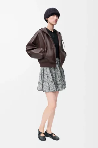 Skirt in wool White/Black