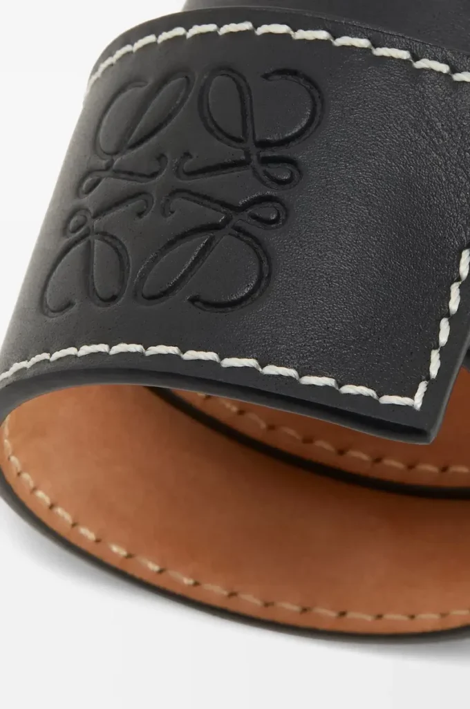 Slap bracelet in calfskin Black Slap bracelet in calfskin Black