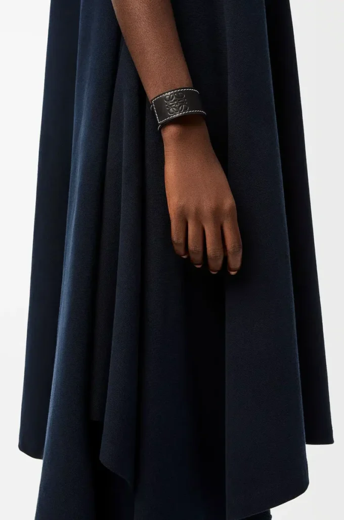 Slap bracelet in calfskin Black Slap bracelet in calfskin Black