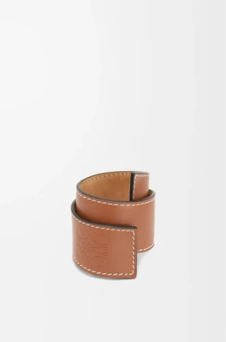 Slap bracelet in calfskin Tan