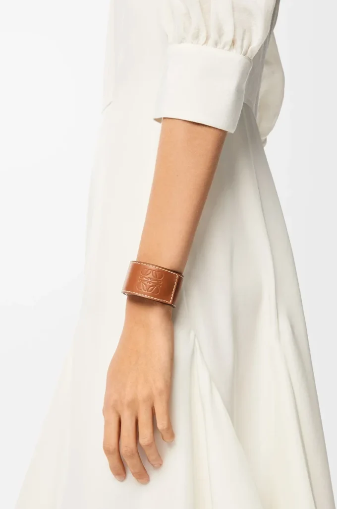 Slap bracelet in calfskin Tan Slap bracelet in calfskin Tan