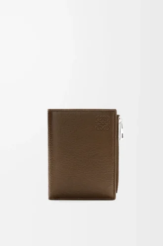 Slim compact wallet in deerskin Tundra