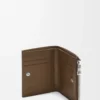 Slim compact wallet in deerskin Tundra