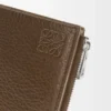 Slim compact wallet in deerskin Tundra